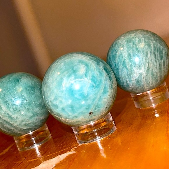 🍒BOGO🍒 1 LEFT! Amazonite Spheres 🩵 READ DESCRIPTION FOR DEAL!! - Picture 2 of 16